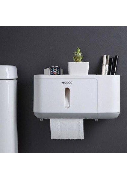 Tuvalet Kağıdı Tutucu Yaratıcı ile Iki Depolama Banyo Mutfak Tuvalet Kağıdı Dağıtıcı Plastik Duvar Su Geçirmez Tuvalet Rulo Tutucu | Taşınabilir Tuvalet Kağıdı Sahipleri (Yurt Dışından)