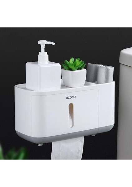 Tuvalet Kağıdı Tutucu Yaratıcı ile Iki Depolama Banyo Mutfak Tuvalet Kağıdı Dağıtıcı Plastik Duvar Su Geçirmez Tuvalet Rulo Tutucu | Taşınabilir Tuvalet Kağıdı Sahipleri (Yurt Dışından)