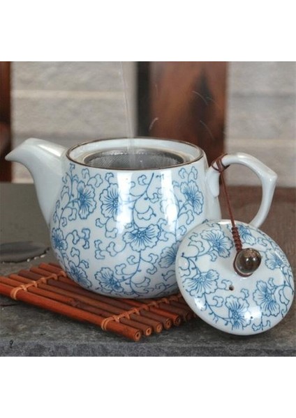 Mavi ve Beyaz Porselen Retro Demlik Seramik Ev Su Isıtıcısı El Yapımı Ofis Filtresi Çaydanlık Yaratıcı Kung Fu Çay Seti Teaware | Çaydanlıklar (Yurt Dışından)
