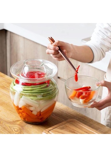 10 kg Cam Konteyner Kimchi Kavanoz Mutfak Turşu Kutular Ev Gıda Mühür Depolama Kavanoz Turşu Silindir Mühürlü Olabilir | Şişeler, Kavanozlar ve Amp;kutular (Yurt Dışından)