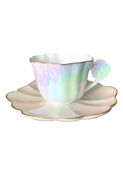 Seramik Kupalar Kahve Fincanları Seramik Zarif Beyaz Ingilizce Çay Seti Espresso Kupalar Kemik Çini Taza Çay Bardağı ve Daire Setleri BD50BD | Teacup & Amp;tabak Setleri (Yurt Dışından)