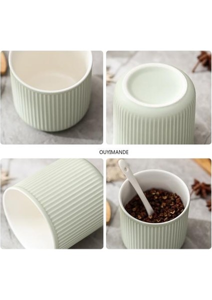 Nordic Seramik Baharat Kutusu Baharat Pot Set Ev Mutfak Baharat Pot Biber Tuz Şeker Kase Baharat Şişesi | Şişeler, Kavanozlar ve Amp;kutular (Yeşil) (Yurt Dışından)