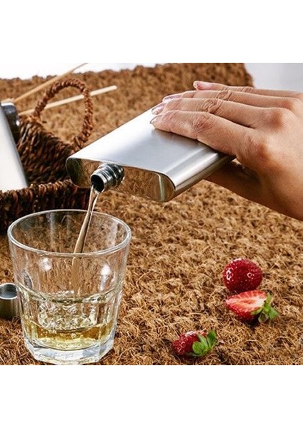 1 Adet Küçük Klasik Taşınabilir Viski Kalça Şişesi Ev Vintage Açık Hip Flask Mühürlü Jarflasks (Yurt Dışından)
