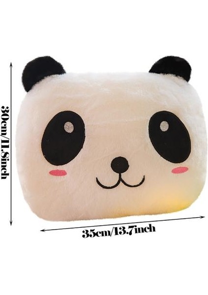 Parlayan Panda Yastık Peluş Oyuncak Dev Panda Bebek Gece Light Sevgililer Günü Renkli Aydınlık Panda Yastık Peluş Yastık 2021 | Peluş Yastıklar (Pembe) (Yurt Dışından)