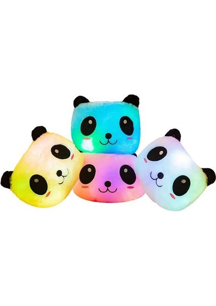 Parlayan Panda Yastık Peluş Oyuncak Dev Panda Bebek Gece Light Sevgililer Günü Renkli Aydınlık Panda Yastık Peluş Yastık 2021 | Peluş Yastıklar (Pembe) (Yurt Dışından)