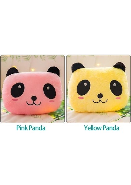 Parlayan Panda Yastık Peluş Oyuncak Dev Panda Bebek Gece Light Sevgililer Günü Renkli Aydınlık Panda Yastık Peluş Yastık 2021 | Peluş Yastıklar (Pembe) (Yurt Dışından)