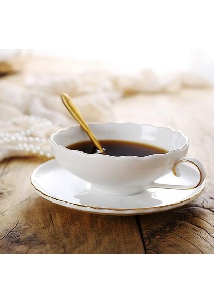 Basit Ince Kemik Seramik Kupası Beyaz Nordic Seyahat Çay Kahve Fincanı Daire Kaşık Ofis Hediye ile Set Taza Mutfak Drinkware DF50BD | Kahve Kupası ve Amp;tabak Setleri (Yurt Dışından)