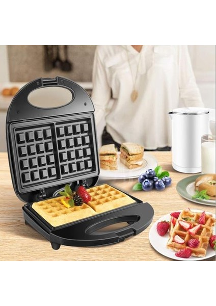 Elektrikli Waffle Makinesi Pişirme Mutfak Aletleri Kabarcık Yumurta Kek Fırın Kahvaltı Makinesi Waffle Pot Pişirme Pan | 3 In 1 Kahvaltı Makineleri (Yurt Dışından)