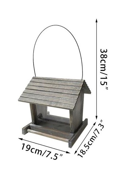 Kuş Besleyici Ahşap Bahçe Dekoru Yabani Kuş Yem Dağıtıcı Ahşap Kuş Evi ile Ahşap Kuş Evi Ev Bahçe Yard Dekorasyon | Kuş Kafesleri ve Amp;yuvalar (Yurt Dışından)