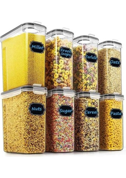 Tahıl ve Amp; Amp;kuru Gıda Saklama Kapları - Wildone Airtight Tahıl Saklama Kapları 8 [2.5l / 85.4oz] Şeker, Un, Atıştırmalık, Pişirme Için (Yurt Dışından)