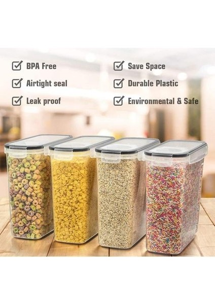 Tahıl ve Amp; Amp;kuru Gıda Saklama Kapları - Wildone Airtight Tahıl Saklama Kapları 8 [2.5l / 85.4oz] Şeker, Un, Atıştırmalık, Pişirme Için (Yurt Dışından)
