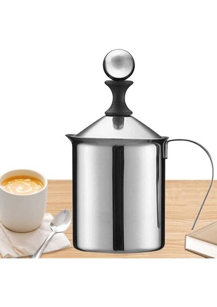 Manuel Süt Frother Seti 800ML, Paslanmaz Çelik Çift Örgü Süt Köpürme Sürahi, Cappuccino & Amp Için Süt Kremi; Amp; Kahve | Sütlüler (Yurt Dışından)