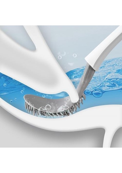 Tpr Silikon Tuvalet Fırçası Kafa Tutucu Duvara Monte Yumuşak Temizleme Fırçası Ev Kat Temizleme Aracı Banyo Aksesuarları Seti | Tuvalet Fırçası Tutucular (Yurt Dışından)