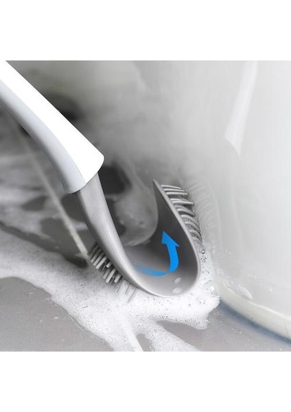 Tpr Silikon Tuvalet Fırçası Kafa Tutucu Duvara Monte Yumuşak Temizleme Fırçası Ev Kat Temizleme Aracı Banyo Aksesuarları Seti | Tuvalet Fırçası Tutucular (Yurt Dışından)