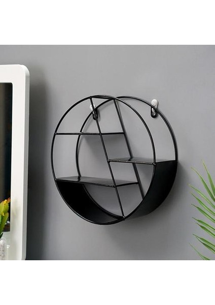 Yuvarlak Duvar Raf Yüzer Raflar Metal Asılı Raf Dekorasyon Yatak Odası Için Oturma Odası Banyo Stokta Mutfak Ofisi | Depo Tutucular ve Amp;raflar (Yurt Dışından) fiyatları