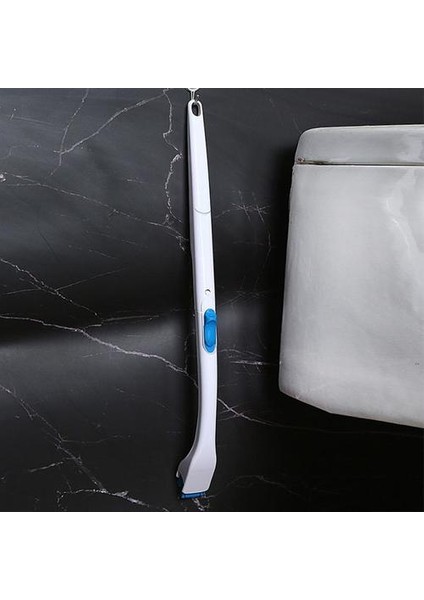 Tek Kullanımlık Tuvalet Temizleyici Fırça Banyo Temizleyici Kolu + Askılı + 12 Cımbız Scrubber Fırça ile Dolum Temizleme Aracı | Tuvalet Fırçası Tutucular (Yurt Dışından)