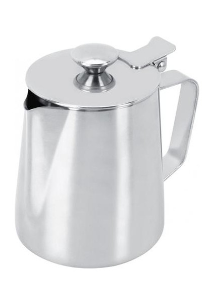 350 ml Paslanmaz Çelik Süt Kabı Süt Köpürme Fincan Kahve Latte Sanat Sürahi Kahve Sürahi Kupa Kahve Fincanı ile Kapak Moka Cezve | Kahve Kapları (Yurt Dışından)