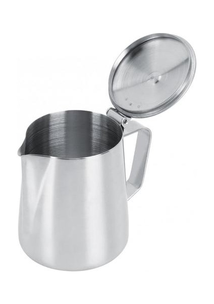 350 ml Paslanmaz Çelik Süt Kabı Süt Köpürme Fincan Kahve Latte Sanat Sürahi Kahve Sürahi Kupa Kahve Fincanı ile Kapak Moka Cezve | Kahve Kapları (Yurt Dışından)