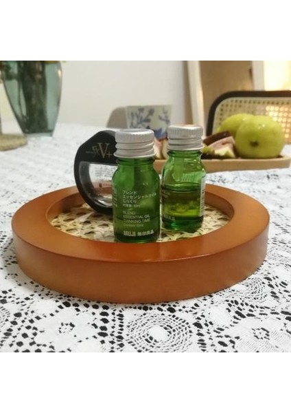 Nordic Stil Aromaterapi Rattan Tepsi Masaüstü Dekor Meyve Ahşap Tepsi | Depolama Tepsileri (Yurt Dışından)