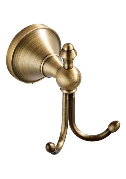 Çift Elbise Kanca Katı Pirinç Banyo Havlusu Kanca Ceket Kanca Çanta Tutucu Mutfak Banyo Duş Havlu Çift Kanca Bronz Tarzı | Bornoz Kanca (Yurt Dışından)