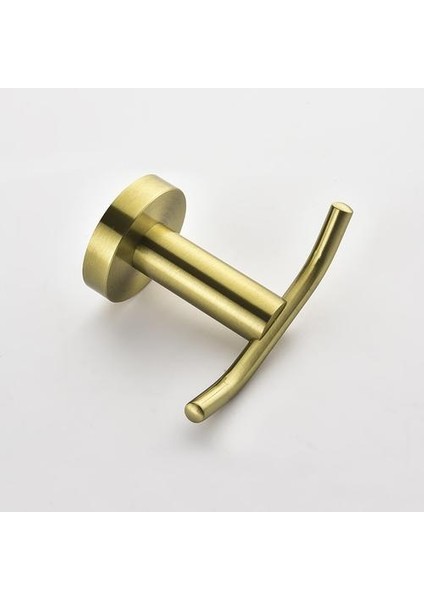 Fırçalanmış Altın Antika Banyo Robe Kanca Duvara Monte Ceket Kanca Altın Fırçalanmış Giysi Kancalar Canlı Moderne Çift Kanca | Robe Hooks (Yurt Dışından)