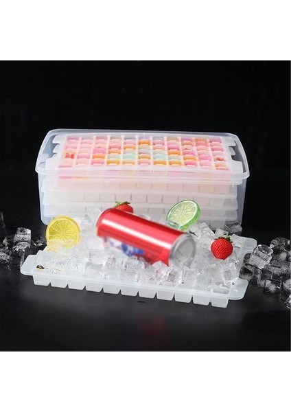 Buz Cube Maker Çok Katmanlı Buz Tepsisi Plastik Buz Yapma Kalıp Yaratıcı Ev Yaz Refrigera Silikon Kalıplar Dondurma Makineleri (10.5 * 34 * 23 Cm) (Yurt Dışından)