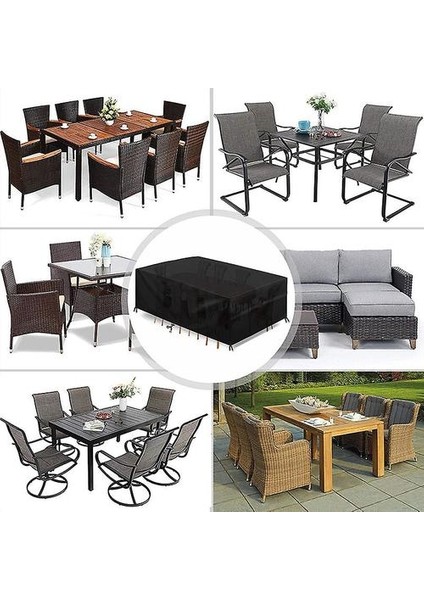 Bahçe Mobilya Kapakları, Açık Mobilya Kapak 420D Oxford Veranda Masa Suya Kapakları Su Geçirmez, Rüzgar Geçirmez Anti-Uv (200X160X70 Cm) (Yurt Dışından) fiyatları