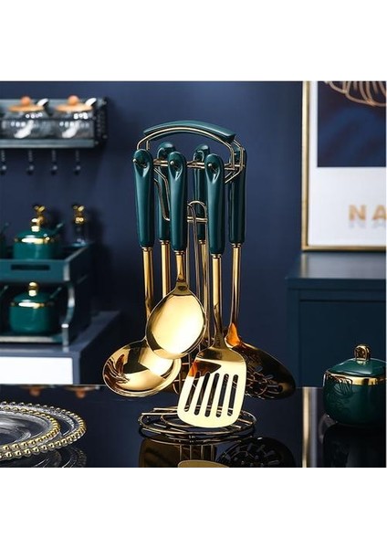 Nordic Stil Paslanmaz Çelik Tencere Mutfak Takımları Mutfak Aletleri Seramik Kolu Kanca Up Depolama Lüks Metal Kürek Kaşık | Pişirme Aracı Setleri (Yurt Dışından) fırsatları