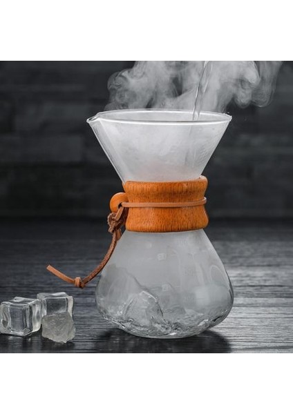 400 ml Yüksek Sıcaklığa Dayanıklı Cam Kahve Makinesi Cezve Espresso Kahve Makinesi Paslanmaz Çelik V60 Filtre Tenceresi ile | Kahve Tencere (Yurt Dışından)