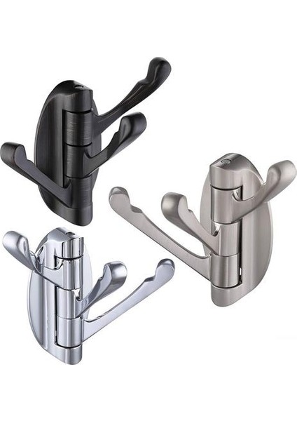 3 5 Adet Katı Metal Döner Kanca Ağır Katlanır Salıncak Kol Üçlü Ceket Kanca ile Çok Üç Katlanabilir Arms Havlu / Giyim Askı | Duvara Monte Mutfak Rafları C (Yurt Dışından)