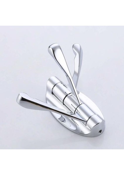 3 5 Adet Katı Metal Döner Kanca Ağır Katlanır Salıncak Kol Üçlü Ceket Kanca ile Çok Üç Katlanabilir Arms Havlu / Giyim Askı | Duvara Monte Mutfak Rafları C (Yurt Dışından)