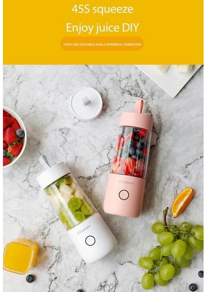Yaratıcı Juice Fincan Sıkıyor Şişe Taşınabilir Mini Meyve Makinesi Moda Akıllı Sıkacağı | Sıkacaklar (Pembe) (Yurt Dışından)