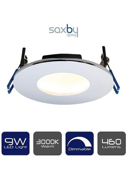 Saxby Aydınlatma Orbitalplus IP65 9W Krom Etkisi Plaka Banyo Gömme Işık - Sıcak Beyaz (Yurt Dışından) fiyatları
