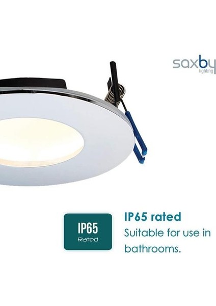Saxby Aydınlatma Orbitalplus IP65 9W Krom Etkisi Plaka Banyo Gömme Işık - Sıcak Beyaz (Yurt Dışından) modelleri