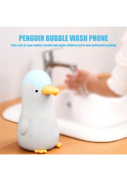 Penguen Modeli Köpük Sabun Dağıtıcı Yakınında Kızılötesi Algılama Hızlı Indüksiyon Kabarcıkları USB Cihazı Kullanarak Mutfak USB Şarj Edilebilir | Sıvı Sabunluk (Yurt Dışından)