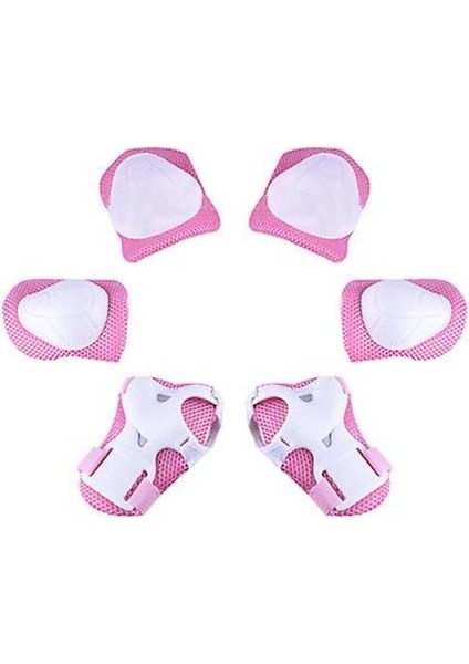 Çocuklar Için Koruyucu Dişli Seti Diz Pedleri 3-14 Yıl Toddler Diz (Pembe) (Yurt Dışından)