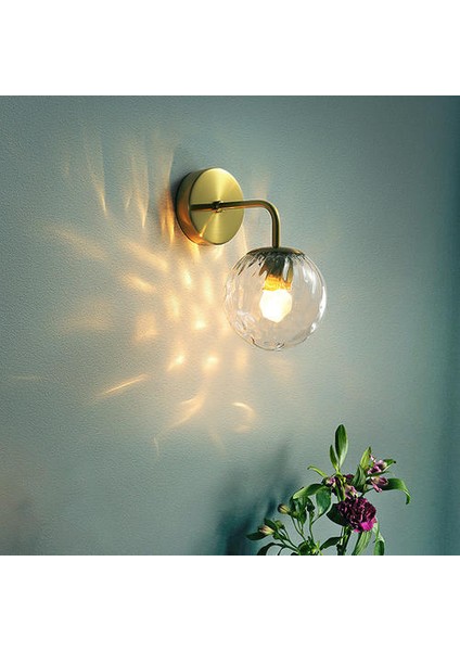 15 cm Pirinç Duvar Lambası, 220 V E14 Ampul Olmadan, Yatak Odası Başucu Oturma Odası Koridor Koridor Lambası, Altın (Yurt Dışından) fırsatları