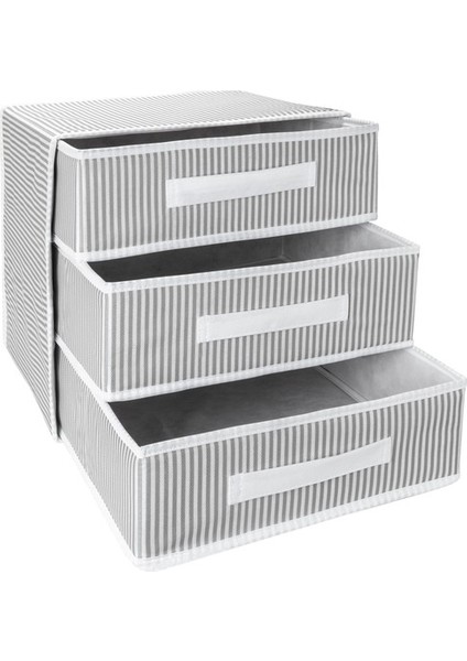 Üç Bölmeli Çekmece - Gri fiyatları