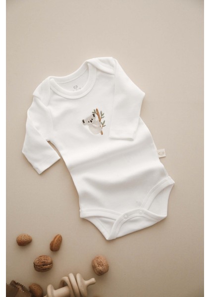 3'lü Nakışlı Çıt Çıtlı Uzun Kollu Body-Zıbın Model 1 indirimleri