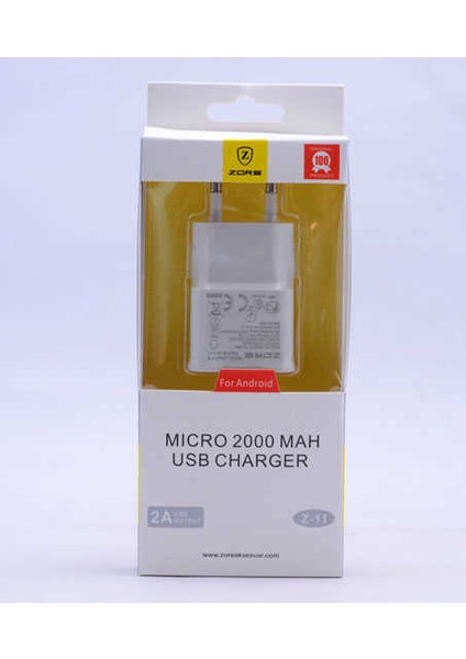 Zore Gold Micro 2000 Mah USB Şarj Kafa Z-11