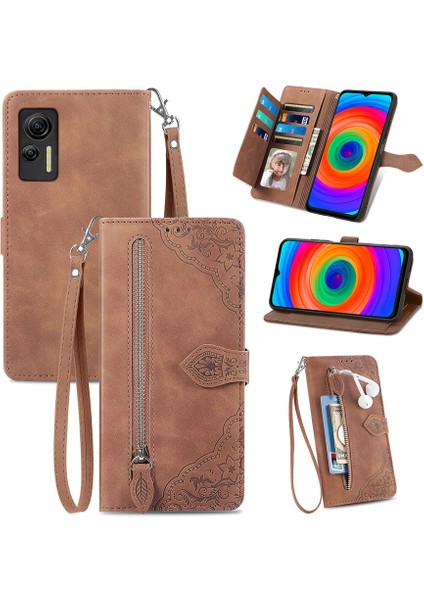 Ile Uyumlu Ulefone Note 14 Fermuarlı Kese Manyetik Kart Tutacağı Bilek Kayışlı Cüzdan Kesesi Ulefone Note 14 (Yurt Dışından)