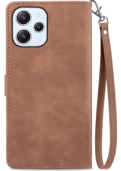 Ile Uyumlu Xiaomi Redmi 12 Fermuarlı Kese Manyetik Kart Tutacağı Bilek Kayışlı Cüzdan Kesesi Xiaomi Redmi 12 (Yurt Dışından) fırsatları