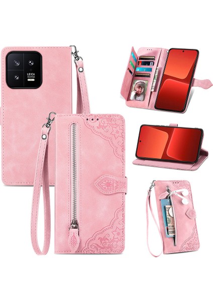 Ile Uyumlu Xiaomi 13 Fermuarlı Kese Manyetik Kart Tutacağı Bilek Kayışlı Cüzdan Kesesi Xiaomi 13 (Yurt Dışından) modelleri