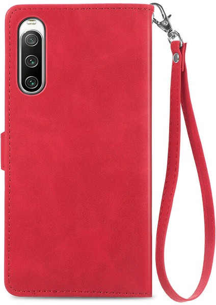 Ile Uyumlu Sony Xperia 10 Iv Fermuarlı Kese Manyetik Kart Tutacağı Bilek Kayışlı Cüzdan Kesesi Sony Xperia 10 Iv (Yurt Dışından) fırsatları