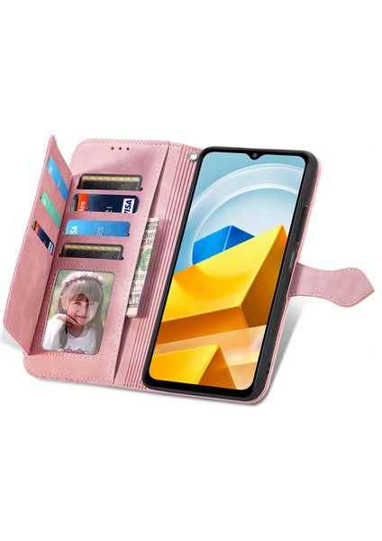 Ile Uyumlu Xiaomi Poco M5 Fermuarlı Kese Manyetik Kart Tutacağı Bilek Kayışlı Cüzdan Kesesi Xiaomi Poco M5 (Yurt Dışından) indirimleri