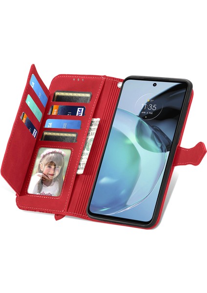 Ile Uyumlu Motorola Moto G72 Fermuarlı Kese Manyetik Kart Tutacağı Bilek Kayışlı Cüzdan Kesesi Motorola Moto G72 (Yurt Dışından) indirimleri