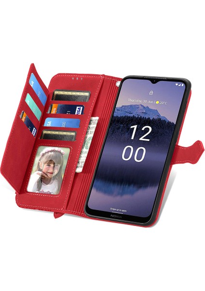 Ile Uyumlu Nokia G11 Plus Fermuarlı Kese Manyetik Kart Tutacağı Bilek Kayışlı Cüzdan Kesesi Nokia G11 Plus (Yurt Dışından)