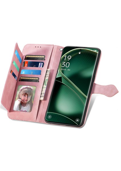 Ile Uyumlu Oppo Find X6 Fermuarlı Kese Manyetik Kart Tutacağı Bilek Kayışlı Cüzdan Kesesi Oppo Find X6 (Yurt Dışından)