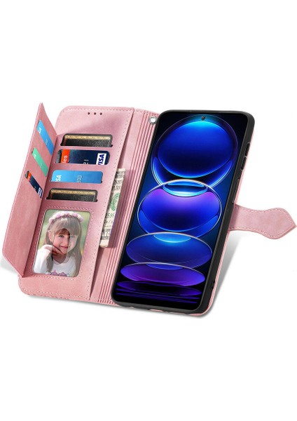 Ile Uyumlu Xiaomi Redmi Note 12 Pro Fermuarlı Kese Manyetik Kart Tutacağı Bilek Kayışlı Cüzdan Kesesi Xiaomi Redmi Note 12 Pro (Yurt Dışından)