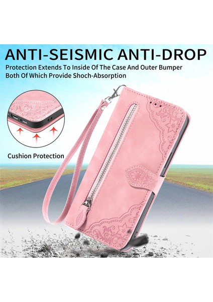 Ile Uyumlu Motorola Moto G42 Fermuarlı Kese Manyetik Kart Tutacağı Bilek Kayışlı Cüzdan Kesesi Motorola Moto G42 (Yurt Dışından) modelleri